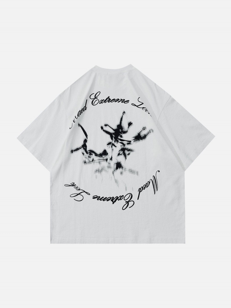 Noir  T Shirts Aelfric Eden Obscure Monster Graphique Tee - GKX-7149648